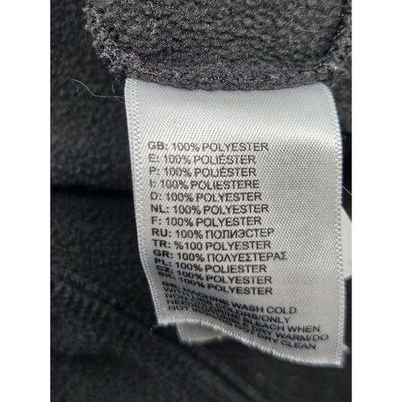 The North Face Hoodie Womens Small Black Snap Neck Fleece Pullover Side Snaps - Picture 8 of 8
